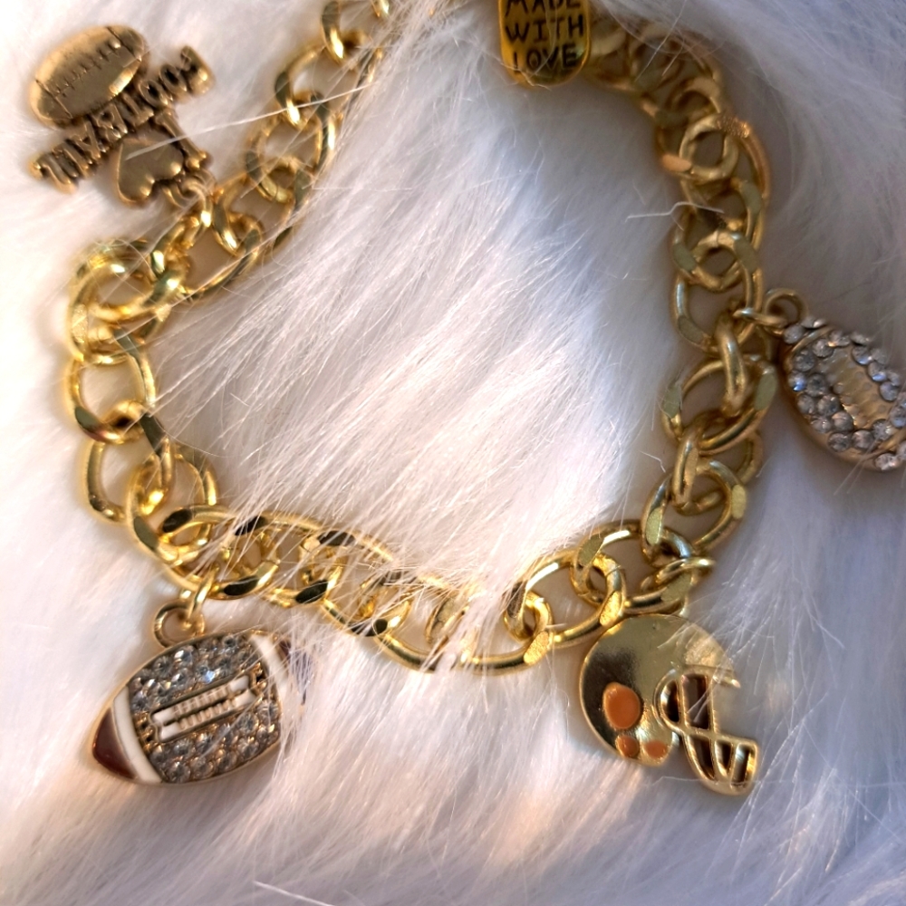 Football charm bracelet